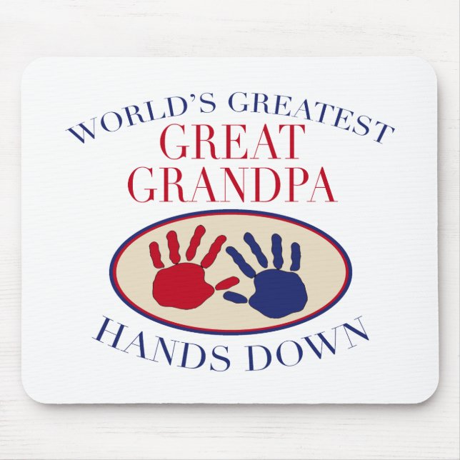 Beste große Großvater-Hände unten Mousepad (Vorne)