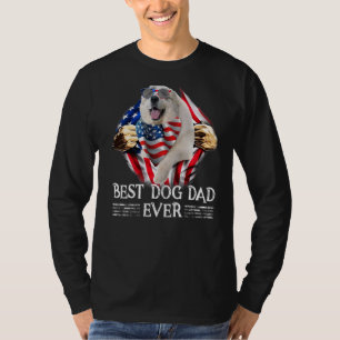 Beste große Pyrenäen Vater Amerikanische Flagge 4. T-Shirt