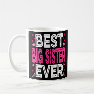 Beste große Schwester je Spaß Herz Liebe Matching Kaffeetasse