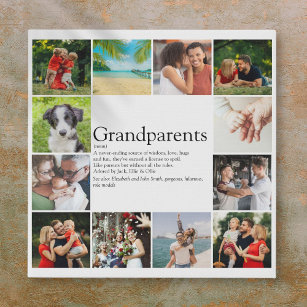 Beste Großeltern Definition 12 FotoCollage Künstlicher Leinwanddruck