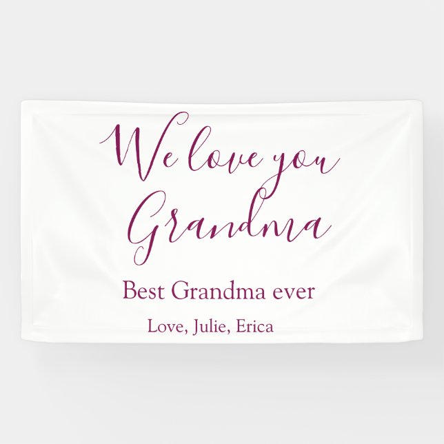 Beste Großeltern Foto-Geschenke Klassiker Banner (Horizontal)