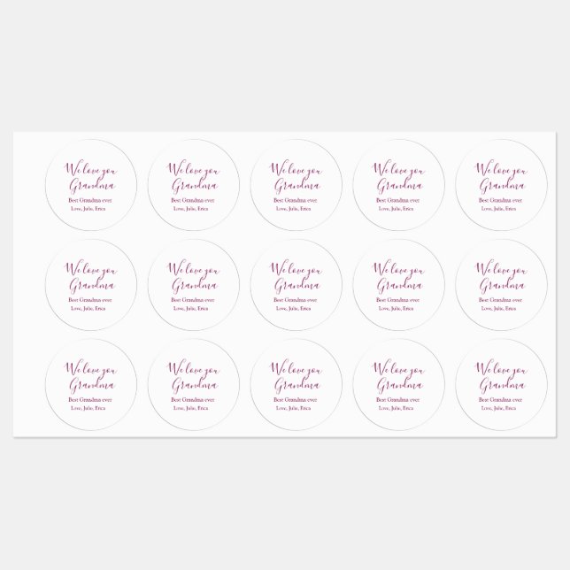 Beste Großeltern Foto-Geschenke Klassiker Etiketten (Blatt)