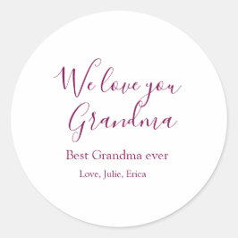 Beste Großeltern Foto-Geschenke Klassiker Runder Aufkleber