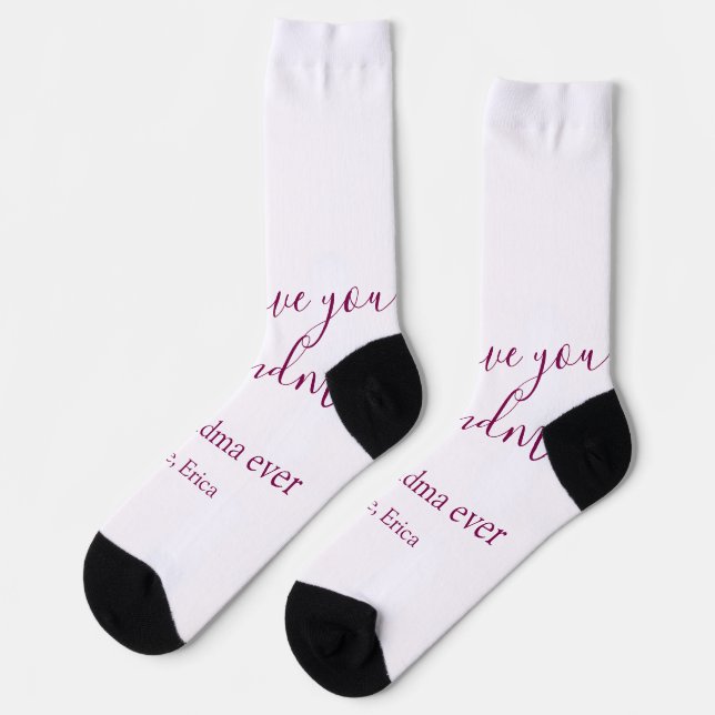 Beste Großeltern Foto-Geschenke Klassiker Socken (Linkes Detail)