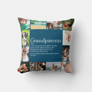 Beste Großeltern je Definition 12 Foto Blau Kissen