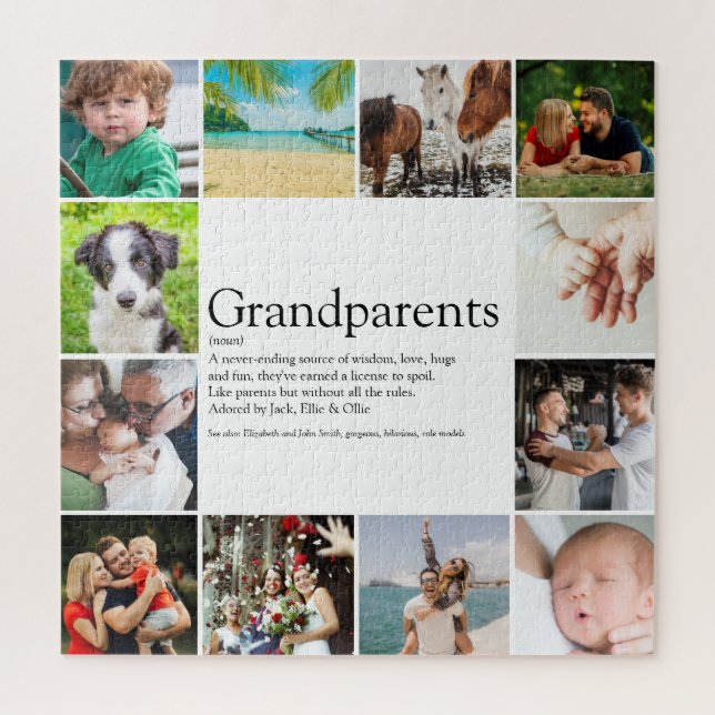 Beste Großeltern je Definition 12 FotoCollage Puzzle (Vertikal)