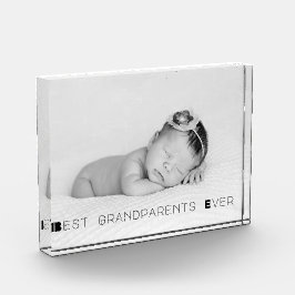 Beste Großeltern je Personalisiertes Foto Block