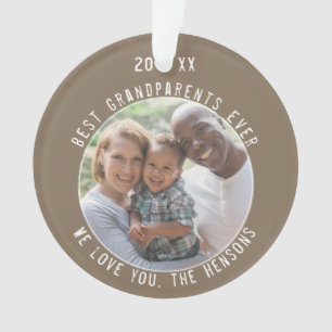 Beste Großeltern überhaupt modernes Andenkenfoto Ornament