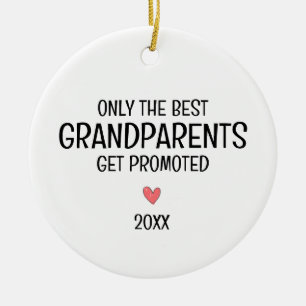 Beste Großeltern werden befördert – Personalisiert Keramik Ornament