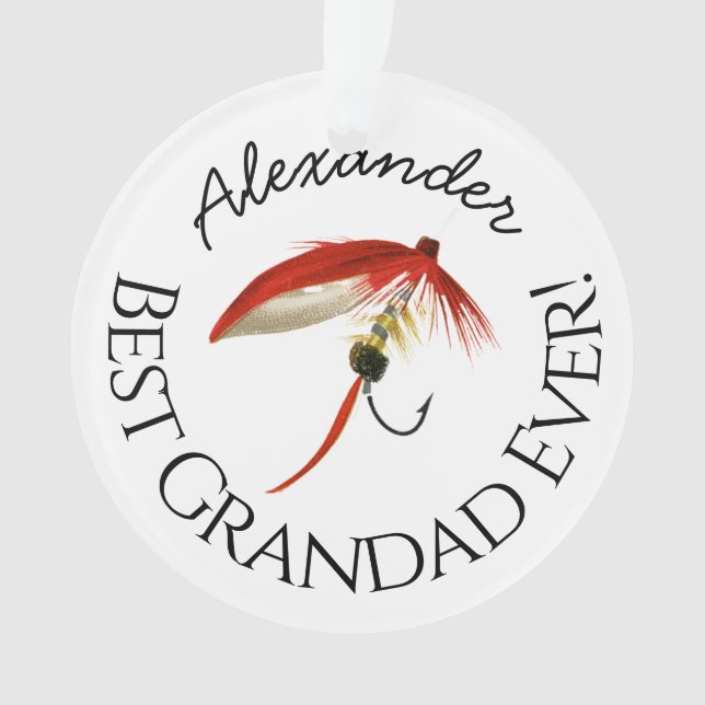 Beste Großmutter je! Fisch Fischerei Fischer Fisch Ornament (Vorderseite)