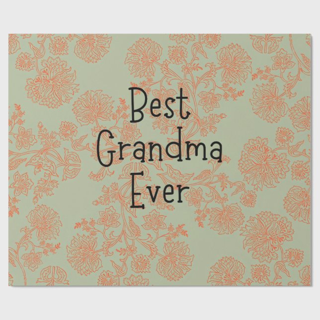Beste Großmutter je Geschenkpapier (Flach)