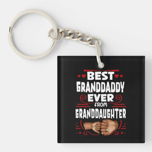 Beste Großmutter je Großtochter, Großmutter Modern Schlüsselanhänger (Vorderseite)