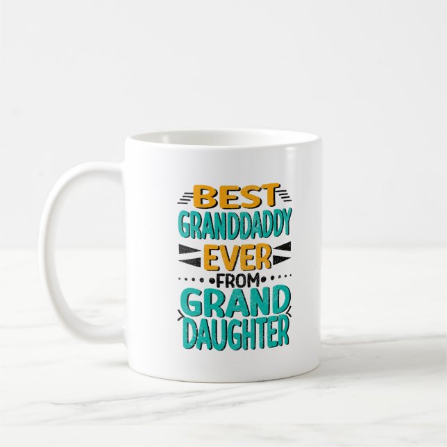 Beste Großmutter je Großtochter, moderne Farben Kaffeetasse (Links)