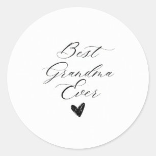 Beste Großmutter je Runder Aufkleber