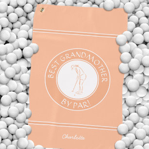 Beste Großmutter par Elegante Golfer Pfirsich Nied Golfhandtuch