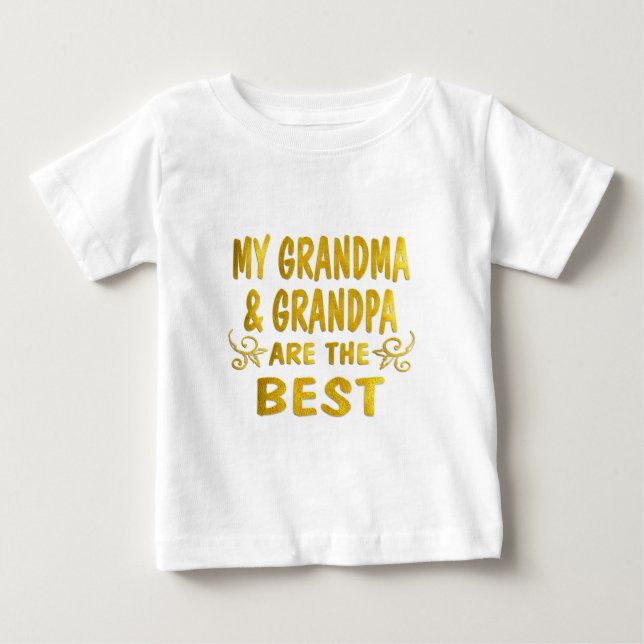 Beste Großmutter u. Großvater Baby T-shirt (Vorderseite)