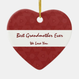 Beste Großmutter-überhaupt Liebe Sie rote Keramik Ornament