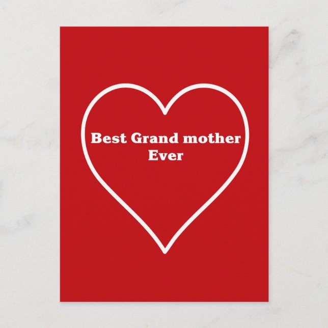 Beste Großmutter überhaupt  Postkarte (Vorderseite)