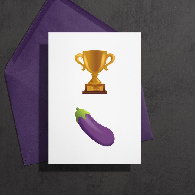 Beste Grußkarte von Eggplant für Liebhaber Karte (for the champion eggplant)