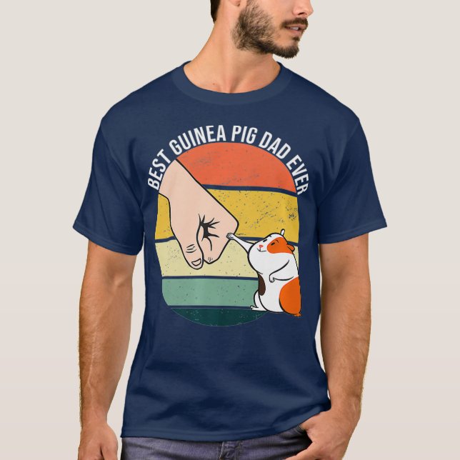Beste Guinea Schweinefleisch Vater je Furnier Kart T-Shirt (Vorderseite)