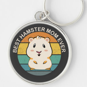 Beste Hamster-Mama je Retro Vintag Hamster-Mama Schlüsselanhänger