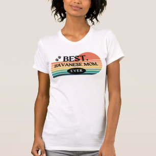 Beste Havanese-Mutter überhaupt. Vintage-Regenboge T-Shirt