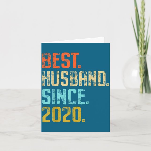 Beste Hemd Ehemann Seit 2020 5 Hochzeit Karte (Vorderseite)