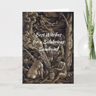 Beste Hexen Halloween Samhain Card 12x18 Karte
