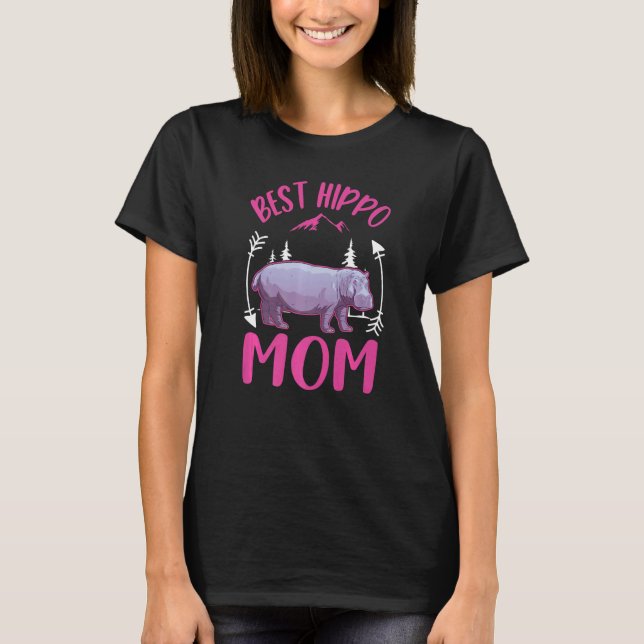 Beste Hippo-Mama je T-Shirt (Vorderseite)