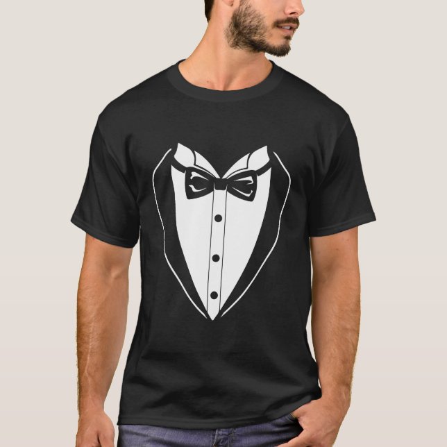 Beste Hochzeit Tux Bachelor Groom T-Shirt (Vorderseite)