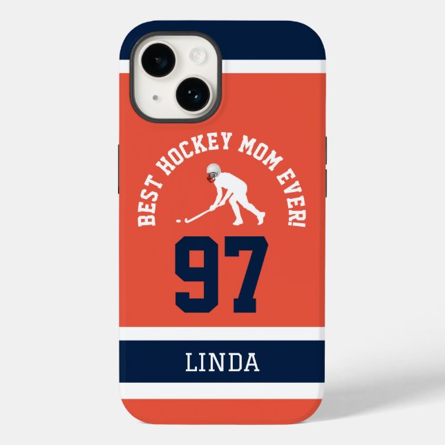 Beste Hockey-Mama je Jersey Style iPhone Ca Case-Mate iPhone Hülle (Rückseite)