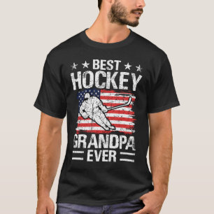 Beste Hockey-Opa je Patriotische US-Flagge 4. T-Shirt