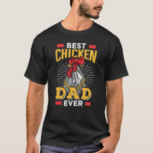 Beste Hühner-Vater-aller-Zeiten Sprüche Vater-Tag  T-Shirt