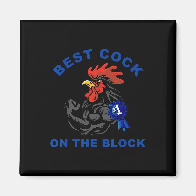 Beste Hühnerbekleidung im Block  Magnet (Vorne)