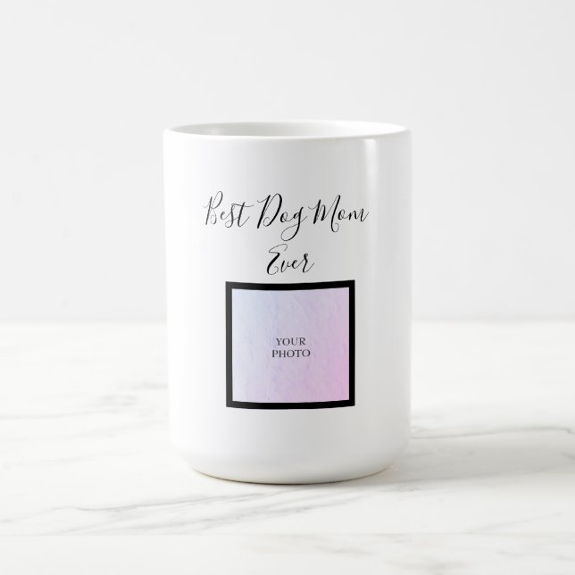 Beste Hund-Mama je Script-Hundebesitzer mit Foto Kaffeetasse (Mittel)