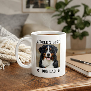Beste Hund Papa Pfotenabdrücke Haustier Foto Kaffeetasse