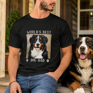Beste Hund Papa Pfotenabdrücke Haustier Foto T-Shirt