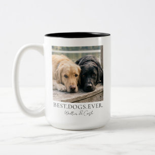 Beste Hunde Aller Zeiten Haustier-Eltern-Foto-Tass Zweifarbige Tasse