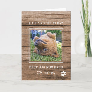 Beste Hunde-Mama je Foto Happy Mütter-Card Karte