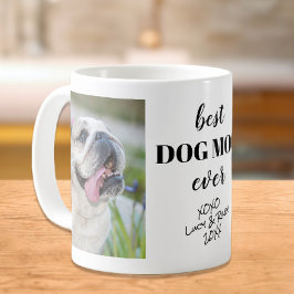 Beste Hunde-Mama je Personalisierte Fotos Namen Kaffeetasse