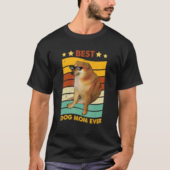Beste Hunde Mama je Zitat Hunde Mama Kostüm Coole  T-Shirt (Vorderseite)