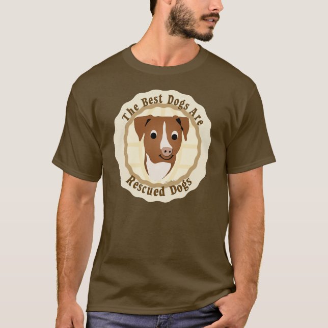 Beste Hunde werden gerettet (Pitbull) T-Shirt (Vorderseite)