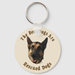 Beste Hunde werden - Schäferhund-Hund gerettet Schlüsselanhänger