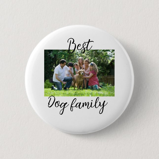 Beste Hundefamilie Mutter Papa Tierfreund Urlaub Button (Vorderseite)