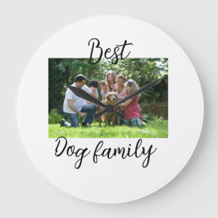Beste Hundefamilie Mutter Papa Tierfreund Urlaub Große Wanduhr