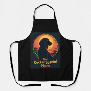 Beste Hundefrau Mama - Vintage Cocker Spaniel T-Sh Schürze