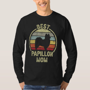 Beste Hundefrau Mutter Mama - Vintage Papillon T-Shirt