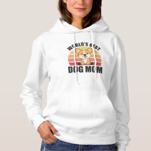 Beste Hundemama der Welt - Hund Corgi Vintage Sonn Hoodie