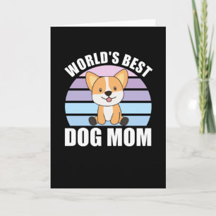 Beste Hundemama der Welt - Hund Corgi Vintage Sonn Karte