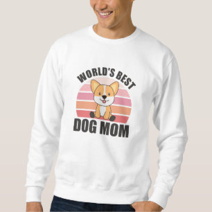 Beste Hundemama der Welt - Hund Corgi Vintage Sonn Sweatshirt